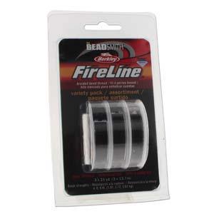 FireLine Blandad Förpackning - Black 4, 6, 8 lb Beadsmith