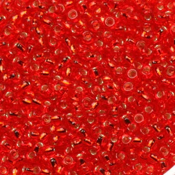 Miyuki Seed Beads - Silverlined Red 11/0, 10 gram Miyuki
