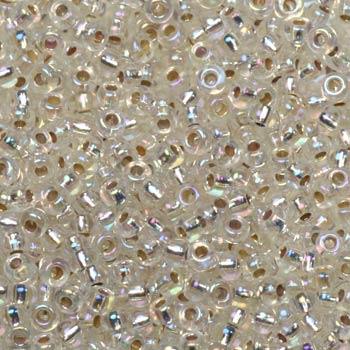 Miyuki Seed Beads - Silver Lined Crystal AB 11/0, 10 gram Miyuki