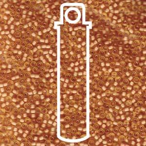 Miyuki Seed Beads - Semi-Matt LT Peach Lined Amber 11/0, 24 Gram Miyuki