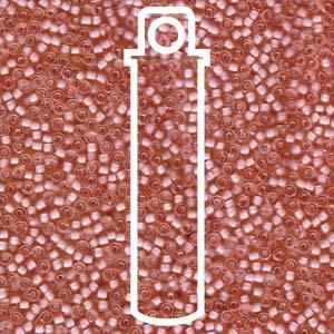 Miyuki Seed Beads - Semi-Matt Salmon Lined LT Amber 11/0 Miyuki