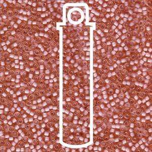 Miyuki Seed Beads - Semi-Matt Salmon Lined LT Amber 11/0 Miyuki