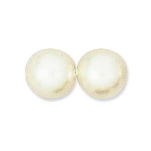Tjeckiska vaxade glaspärlor - White 3mm, 1 sträng Hilmas Pyssel