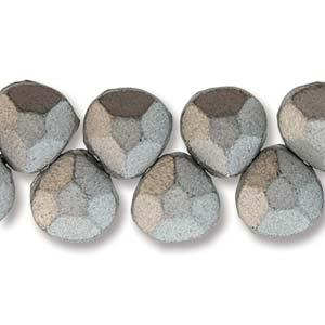 Briolette - Bronze Aluminium 9x10mm, 1 sträng Hilmas Pyssel