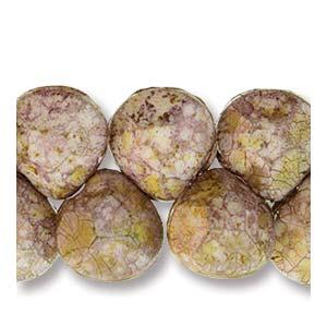 Briolette - Senegal Purple 9x10mm, 1 sträng Hilmas Pyssel