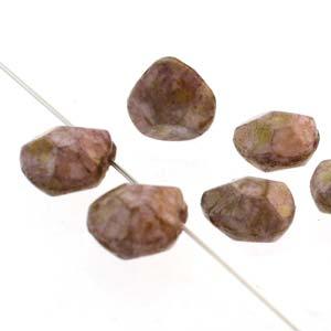 Briolette - Senegal Purple 9x10mm, 1 sträng Hilmas Pyssel