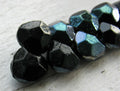 Briolette - Jet Celsian 9x10mm, 1 sträng Hilmas Pyssel