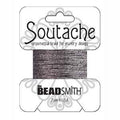 Soutache band - Metallic Silver Black, 1 förpackning (3 yards) Beadsmith