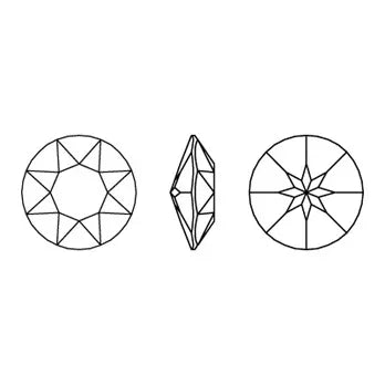 Swarovski Crystals 1201 Crown Stone - 27mm Jet Black, 1 styck Swarovski