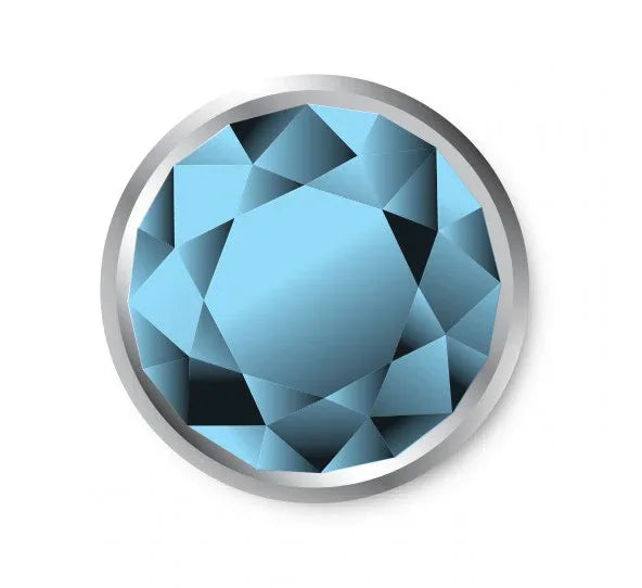 Nitar ImpressArt - Czech Crystal Snap Rivets, Round - Aquamarine (5st) ImpressArt