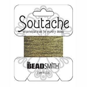 Soutache band - Metallic Guld/Svart, 1 Förpackning (3 yards) Beadsmith