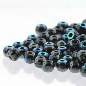 Tjeckiska Druk (Runda) - Jet Hematite AB True 2mm, Storpack 600-pack Hilmas Pyssel
