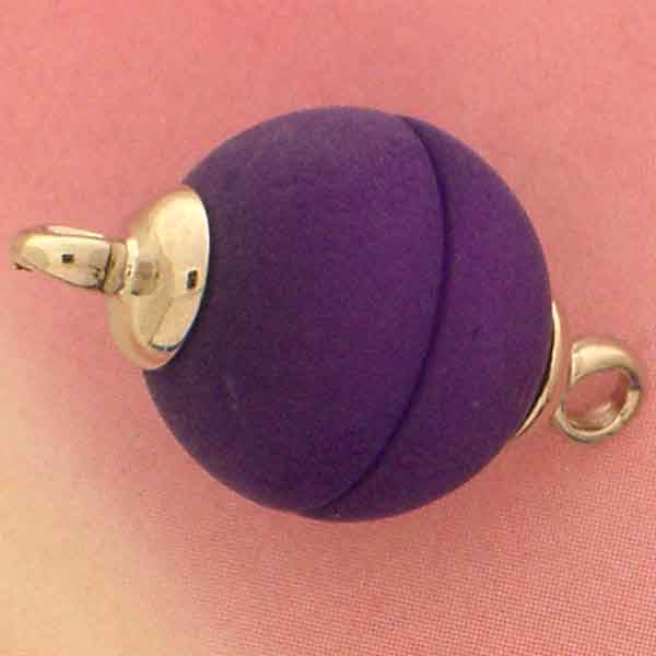 Claspgarten magnetlås polaris - Rund Matt lila 12mm, 1 styck Claspgarten