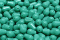 Firepolish Drop Bead – Green Turquoise 8 x 6 mm, 20-pack