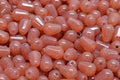 Firepolish Drop Bead – Rose Opal 8 x 6 mm, 20-pack