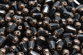 Firepolish Drop Bead – Jet with Bronze 8 x 6 mm, 20-pack