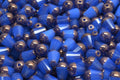 Firepolish Drop Bead – Blue with Bronze 8 x 6 mm, 20-pack