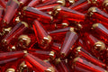 Firepolish Drop Bead – Siam With Bronze 20 x 9 mm, 1 styck