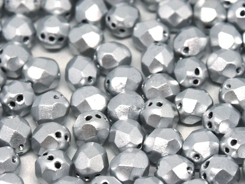 Facetterade RounTrio - Aluminium Silver 6mm, 20-pack Hilmas Pyssel