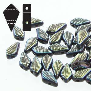 Kite Bead - Jet Laser Feather 9x5mm, 5 gram Hilmas Pyssel