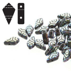 Kite Bead - Jet Laser Web 9x5mm, 5 gram Hilmas Pyssel