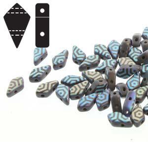 Kite Bead - Jet Laser Web Matt 9x5mm 5 gram Hilmas Pyssel