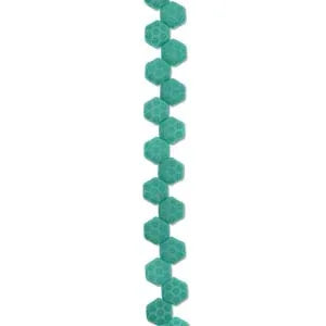 Honeycomb - Silk Laser Silk Turquoise Core 6mm, 1 sträng Hilmas Pyssel