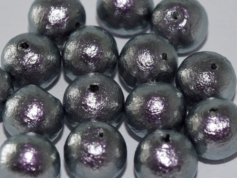 Miyuki Cotton Pearl - Rich Grey 8mm, 5-pack Miyuki