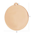 925 Silver 18K Rose Gold Round Charm 20mm 1 styck Hilmas Pyssel