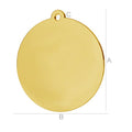 925 Silver 24K Gold Rund Charm 20mm - styck Hilmas Pyssel
