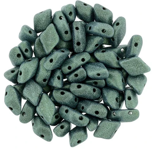 Matubo Gemduo - Metallic Suede Light Green 8x5mm, 10 gram Matubo