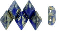 Matubo Gemduo - Opaque Blue Silver Picasso 8x5mm, 10 gram Matubo