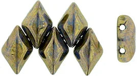 Matubo Gemduo - Blue Turquoise Bronze Picasso 8x5mm, 10 gram Matubo