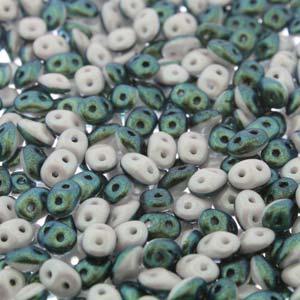 SuperDuo Duets - Polychrome Mint Choc & Cream 10 gram Matubo