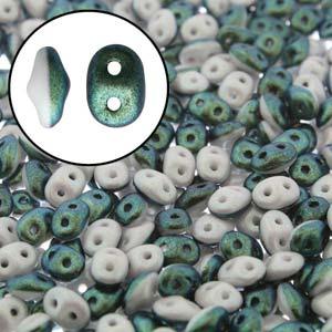 SuperDuo Duets - Polychrome Mint Choc & Cream 10 gram Matubo