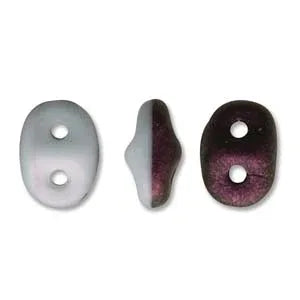 SuperDuo Duets - Polychrome Plum & Cream 10 gram Matubo