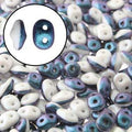 SuperDuo Duets - Polychrome Blueberry & Cream 10 gram Matubo