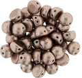 CzechMates Cabochon - Saturated Metallic Pale Dogwood 7mm 2- håls, 10-pack CzechMates