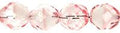 Tjeckiska Firepolish - Crystal / Pink 8mm, 25-pack Hilmas Pyssel