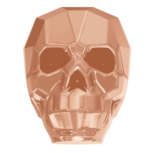 Swarovski Crystals Skull bead (5750) - Crystal RoseGold 2X 13 mm, 1 styck Swarovski