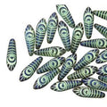 Dagger - Blue Turquoise Opal Matte Laser Eye 5x16mm, 1 sträng Hilmas Pyssel