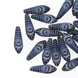 Dagger - Blue Opal Matt Laser Eye 5x16mm, 1 sträng Hilmas Pyssel