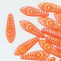 Dagger - Orange Transparent AB Matte Laser Eye 5x16mm, 1 sträng Hilmas Pyssel