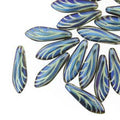 Dagger - Blue Turkos Opal Laser Wing 5x16mm, 1 sträng Hilmas Pyssel