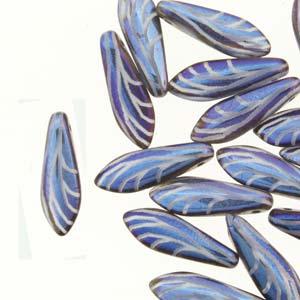 Dagger - Blue Opal Laser Wing 5x16mm, 1 sträng Hilmas Pyssel