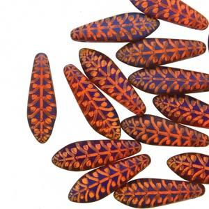 Dagger - Orange Transparent Laser Matt Rye 5x16mm, 1 sträng Hilmas Pyssel