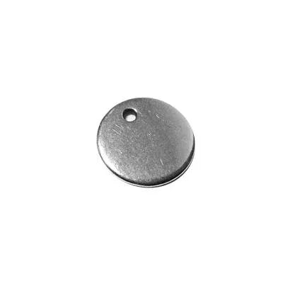 Tag Silverfärgad - Rund 12 mm, 5-pack Grekisk Metall