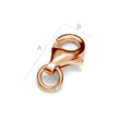 Klolås 925 Silver 18K Rose Gold - 8mm 1 styck Hilmas Pyssel