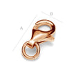 Klolås 925 Silver 18K Rose Gold - 9mm 1 styck Hilmas Pyssel
