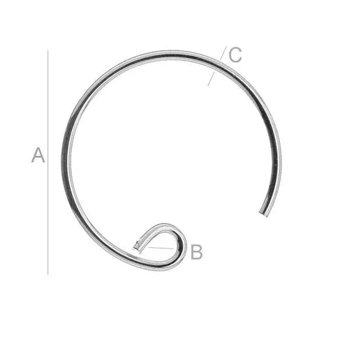 Örhängen i 925 Silver - 16mm (2 st) Hilmas Pyssel